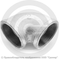 Угольник чугунный оцинкованный ВР (ВН) Ду 50 (2")