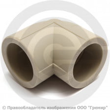 Угольник PP-R серый Дн 40 90гр Pro Aqua