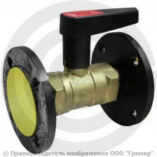 Клапан балансировочный ручной латунный фланцевый Ду-50 Ру-16 Kvs=35.3м3/ч без ниппелей Venturi DRV Broen