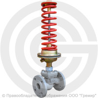 Регулятор давления прямого действия НО "после себя" чугунный фланцевый Ду-32 Ру-16 Kvy=16м3/ч 0,3-1,2 МПа Энерготехномаш УРРД-НО-РД