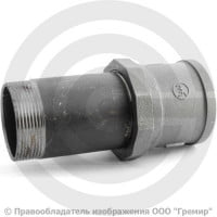 Сгон в сборе стальной L=180мм Ду-80 (3") с чугунной муфтой и контргайкой КАЗ