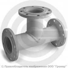 Тройник фланцевый ТФ стальной Ду 200-150
