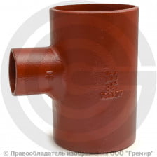 Тройник чугунный безраструбный SML Ду 125-100 88гр Китай