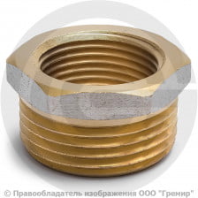 Футорка латунная ВР-НР (ВН-НАР) Ду 10-15 (3/8"- 1/2") никель Aquasfera
