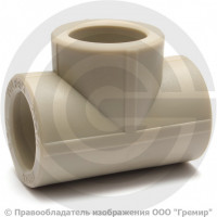 Тройник PP-R серый Дн 32 Pro Aqua