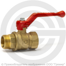 Кран латунный Ду-20 (3/4") Ру-40 ВР-НР (ВН-НАР) рычаг VALFEX 11Б27фт1М