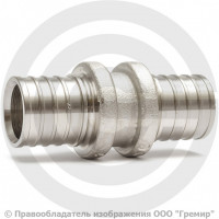 Муфта аксиальная латунная оцинкованная для PE-X труб Дн 14 RAUTHERM S Rehau