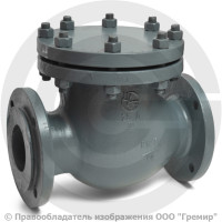 Клапан обратный поворотный стальной фланцевый Ду-50 Ру-25 (Т<425°С) 19с76нж ЧАЗ