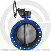Затвор чугунный поворотный фланцевый с редуктором Ду-250 Ру-10/16 EPDM с чугунным диском Benarmo