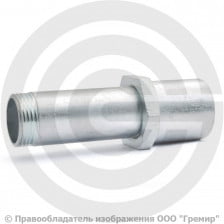 Сгон в сборе стальной оцинкованный L=110мм Ду-20 (3/4") в комплекте с чугунной муфтой и контргайкой КАЗ