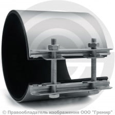 Хомут ремонтный односторонний оцинкованный Ду-100 (Дн 101-110) L=150мм Benarmo Краб