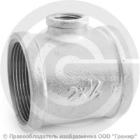 Тройник переходной чугунный оцинкованный ВР (ВН) Ду 50-15 (2"-1/2")