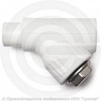 Фильтр PP-R сетчатый белый Дн 32 45гр внутренняя-наружная пайка VALFEX