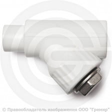 Фильтр PP-R сетчатый белый Дн 32 45гр внутренняя-наружная пайка VALFEX