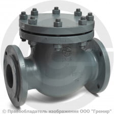 Клапан обратный поворотный стальной фланцевый Ду-200 Ру-25 (Т<425°С) 19с76нж ЧАЗ