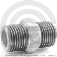 Ниппель чугунный оцинкованный НР (НАР) Ду 15 (1/2")