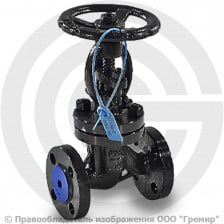 Клапан запорный стальной фланцевый Ду-125 Ру-40 (Т<425°С) 15с22нж Китай