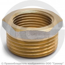 Футорка латунная ВР-НР (ВН-НАР) Ду 20-25 (3/4"- 1") никель Aquasfera