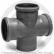 Крестовина PP-H одноплоскостная серая Дн 110-110-50 87гр б/нап в/к Ostendorf HT HTDA