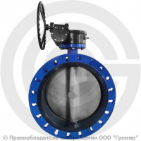 Затвор чугунный поворотный фланцевый с редуктором Ду-1000 Ру-10/16 EPDM с чугунным диском Benarmo