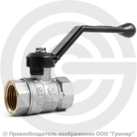 Кран латунный Ду-15 (1/2") Ру-40 ВР (ВН) муфтовый никель рычаг LD Pride 47.15.В-В.Р.