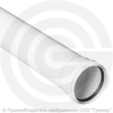 Труба PP-M с раструбом бесшумная белая Дн 110х3,4 безнапорная L=1,5м в/к RTP (РосТурПласт)