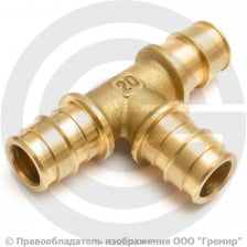Тройник аксиальный латунный для PE-X труб Дн 32 GX150 Giacomini