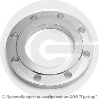 Фланец плоский нержавеющий 12х18н10т 1-150-16 ГОСТ 12820-80, Ру-16, Ду-150