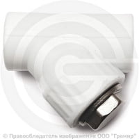 Фильтр PP-R сетчатый белый Дн 20 45гр внутренняя пайка RTP (РосТурПласт)