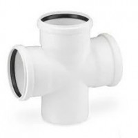 Крестовина PP-M одноплоскостная бесшумная белая Дн 110-110-110 87гр б/нап в/к RTP (РосТурПласт)