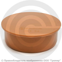 Заглушка НПВХ (ПВХ) коричневая Дн 110 б/нап Aquaviva