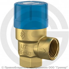 Клапан предохранительный латунный Ду 15-15 (G1/2"-G1/2") ВР (ВН) Рср=8бар (Т<95°С) Prescor B Flamco