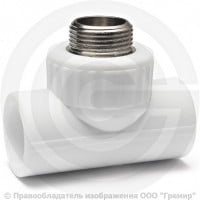 Тройник PP-R комбинированный белый НР (НАР) Дн 32-1" RTP (РосТурПласт)