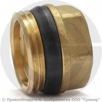 Переход латунный (переходник) НР-ВР (НАР-ВН) Ду 25-15 (1"-1/2") с герметичной прокладкой Giacomini