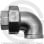 Американка угловая нержавеющая AISI 304 ВР (ВН) Ду-20 (3/4")