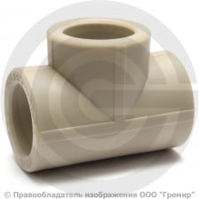 Тройник PP-R серый внутренняя пайка Дн 20 VALFEX