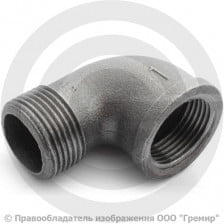 Угольник чугунный ВР-НР (ВН-НАР) Ду 40 (1 1/2")