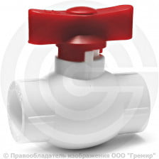 Кран PP-R Дн 25 внутренняя пайка красный Стандарт RTP (РосТурПласт)