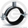 Хомут крепежный оцинкованный с резиновой прокладкой Ду-50 (Дн 53-58) (1 3/4") М8/М10 б/к Strongman