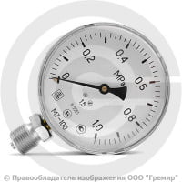 Манометр радиальный диаметр 100мм 0-10 кгс/см2 (0-1,0 МПа) G1/2" МТ-100 Багория