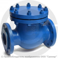 Клапан обратный поворотный стальной фланцевый Ду-100 Ру-40 (Т<425°С) 19лс53нж ЧАЗ