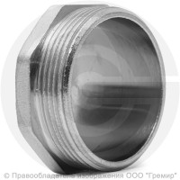 Заглушка латунная НР (НАР) Ду-50 (2") никель LD