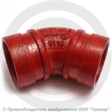 Отвод (колено) 45 градусов под муфту грувлок Ду-32 (Дн 42) Ру-25 XGQT04