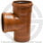 Тройник НПВХ (ПВХ) с раструбом коричневый Дн 110-110 87гр б/нап в/к Агригазполимер