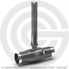 Кран стальной под приварку с удлиненным штоком Ду-100 Ру-25 L=1500мм полнопроходной LD КШ.Ц.П. 100.025.П/П