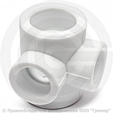 Тройник PP-R 2-двухплоскостной белый внутренняя пайка Дн 25 RTP (РосТурПласт)