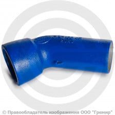 Отвод раструб-гладкий конец ОРГ Ду-300 45 градусов RJ (ВРС) ВЧШГ с ЦПП цинк+AL ГОСТ ISO 2531-2012