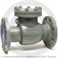 Клапан обратный поворотный стальной фланцевый Ду-200 Ру-16 19с76нж