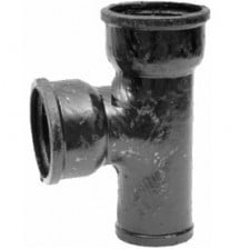 Тройник чугунный канализационный прямой Ду 100-50 90гр б/н ГОСТ 6942-98 Завод Универсал