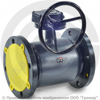 Кран стальной фланцевый с редуктором Ду-500 Ру-25 L=1270мм Danfoss JIP/G-FF